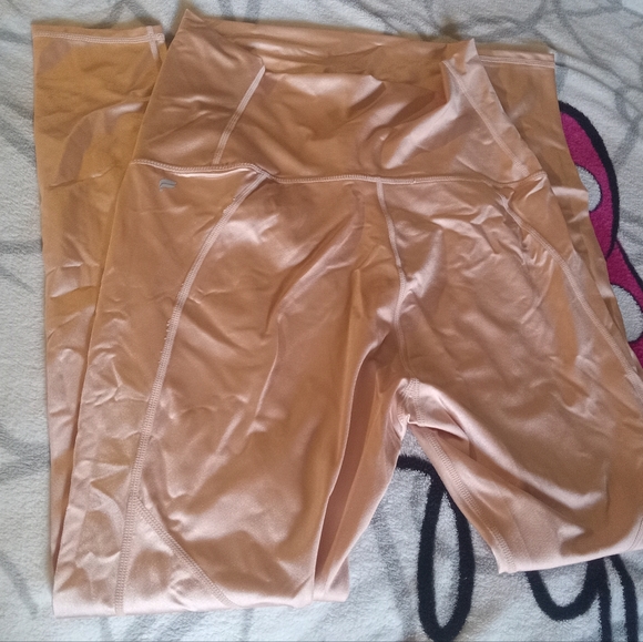 Fabletics Pants & Jumpsuits Maternity High Waisted Shiny Pink